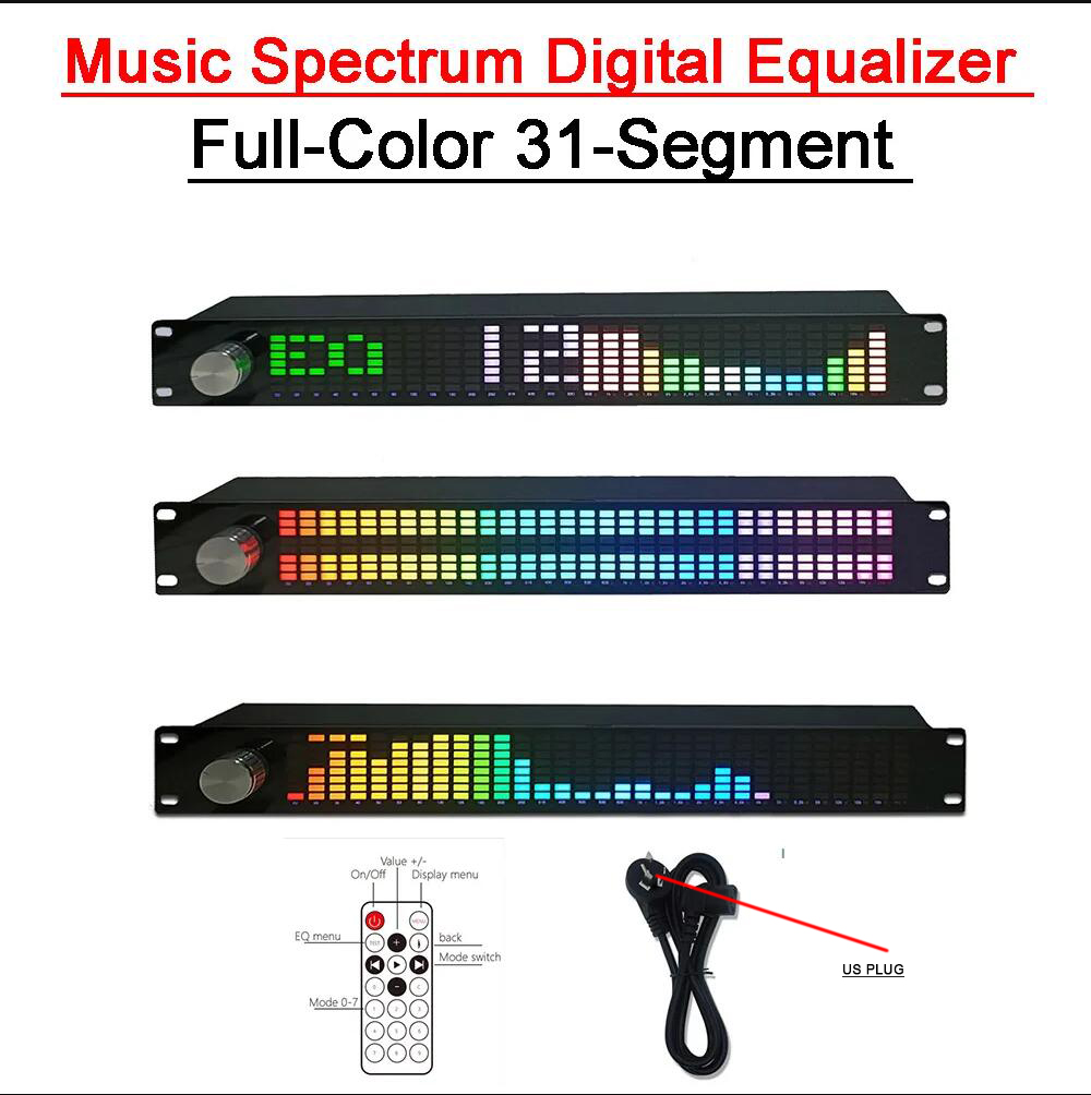 Audio Music Equalizer - Cyfrowy equalizer muzyczny 1.5U, ekualizer spektrum