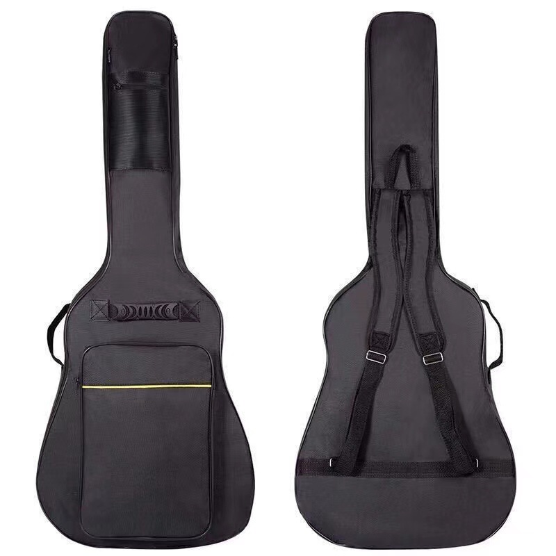 Case Guitar Gig Bag - 1 szt. Czarna wodoodporna podwójne paski