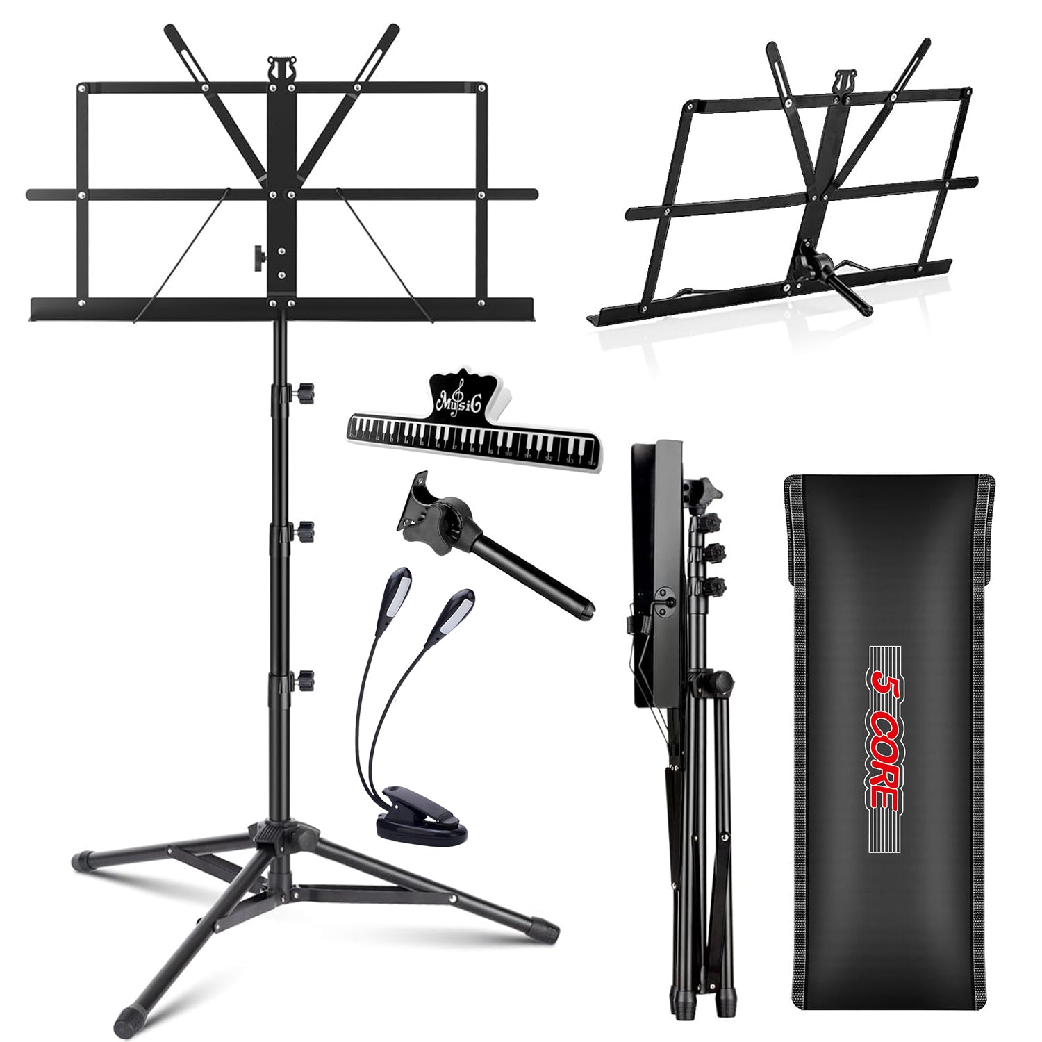 Music Stand Folding - Stojak na nuty 5 Core, przenośny,