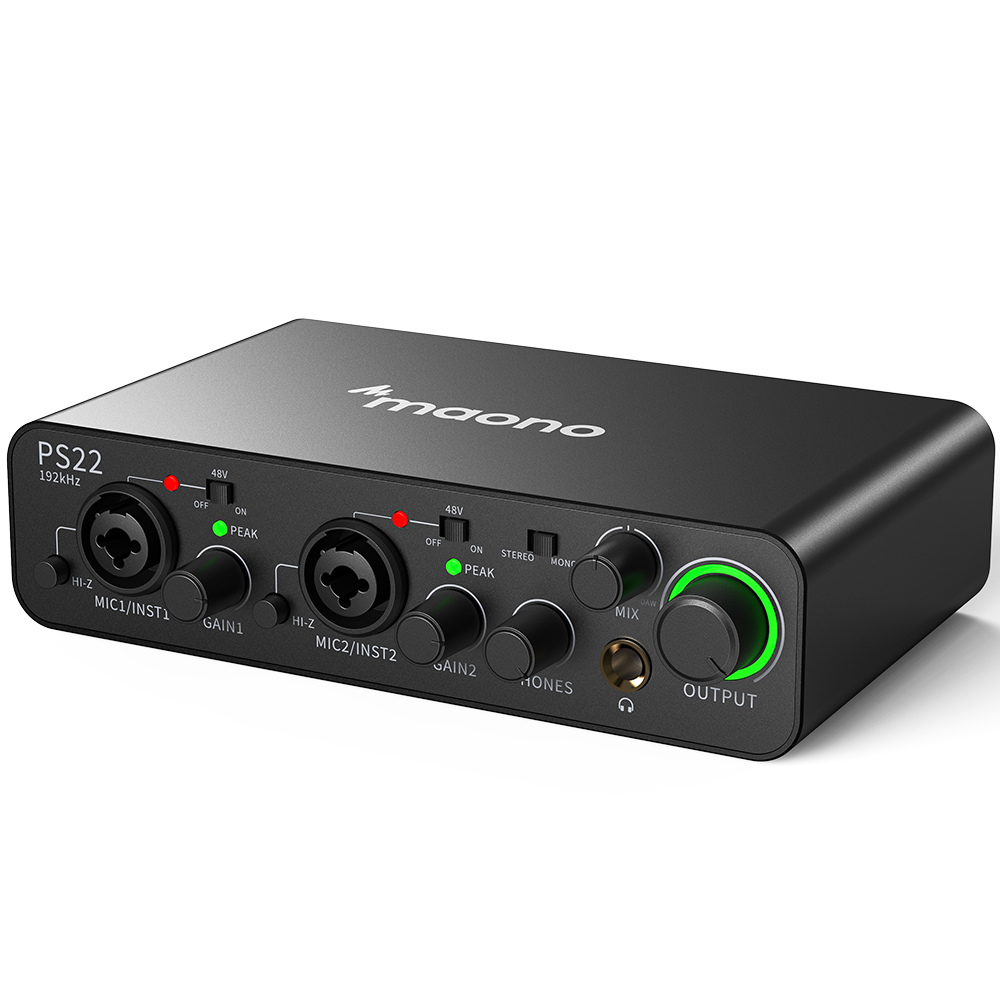 Audio Music Production - MAONO PS22 Profesjonalne Interfejsy Audio Miksery
