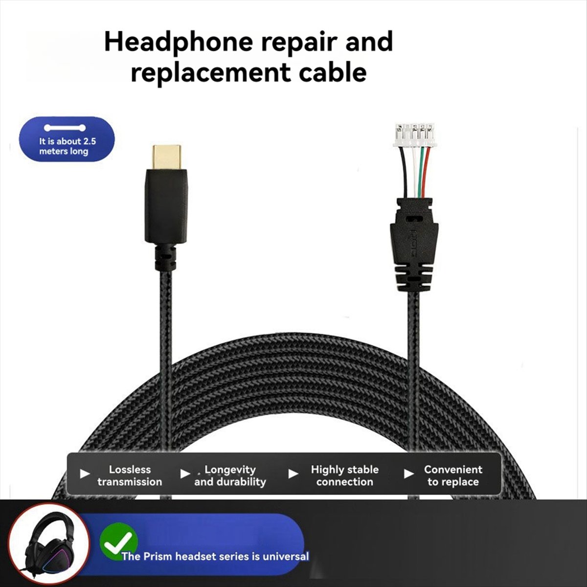 Contact Pickup Mic - DT75 Nowy Kabel Oplotowany z Przewodem