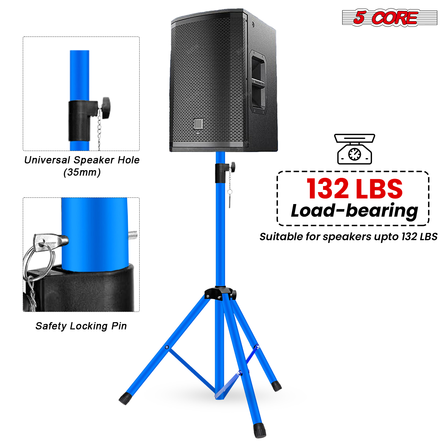Statyw głośnikowy 5-ramienny,  – Speaker Stand Tripod recenzja i cena