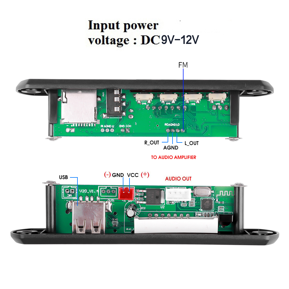 1-5PCS 9V 12V Dekoder MP3 WMA  – Audio Music Recorder recenzja i cena