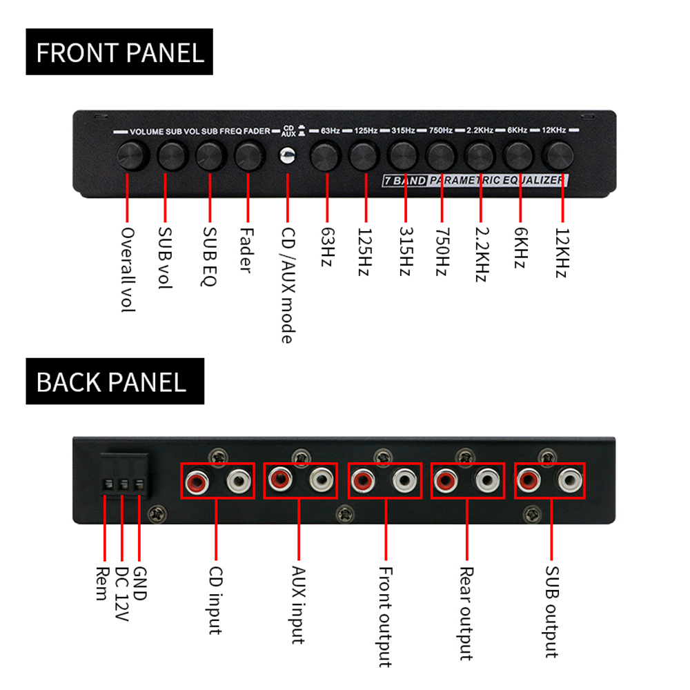 Profesjonalny 7-pasmowy korekt – Audio Music Equalizer recenzja i cena